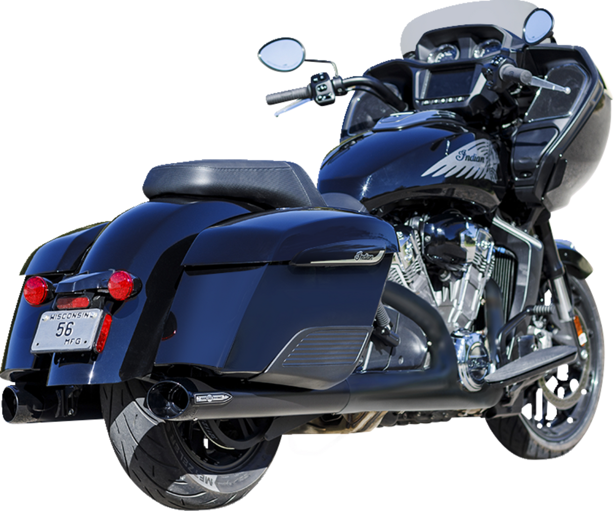 4" Broadhead Slip-On Mufflers - Slash Cut - Black - 1801-1764