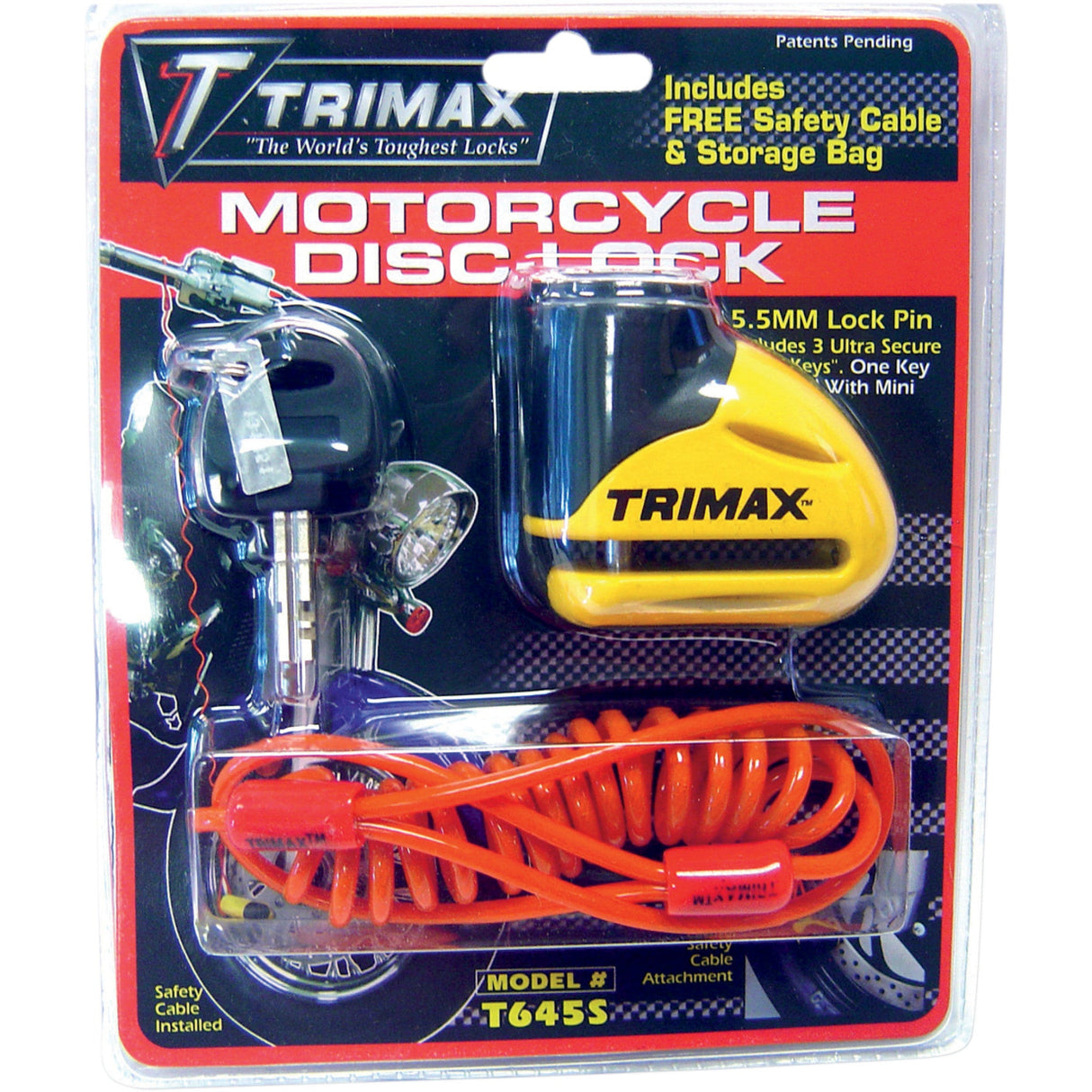 TRIMAX 4010-0181 T645S Rotor/Disc Lock Disc Lock - Yellow - 5.5mm