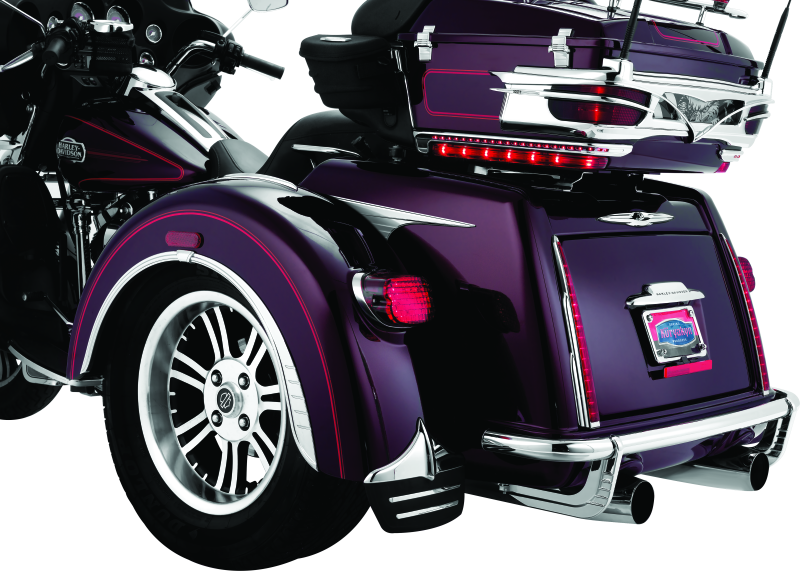 Kuryakyn 7220 Rear Mud Flaps For Trikes Chrome