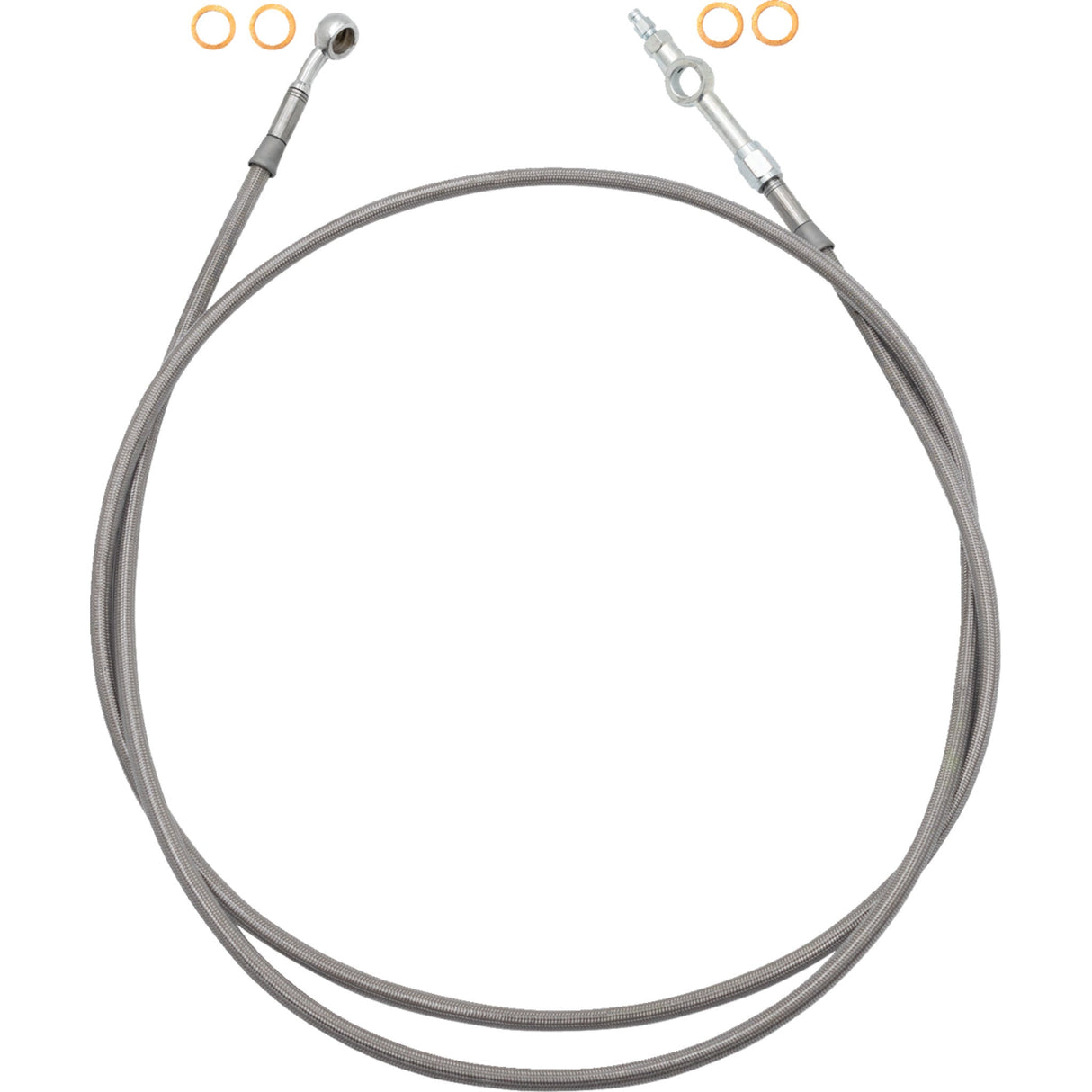 FAT Baggers INC. EZ Install Brake Line 69" Stainless Steel Braid - 120069 For Harley Touring 2008-2013