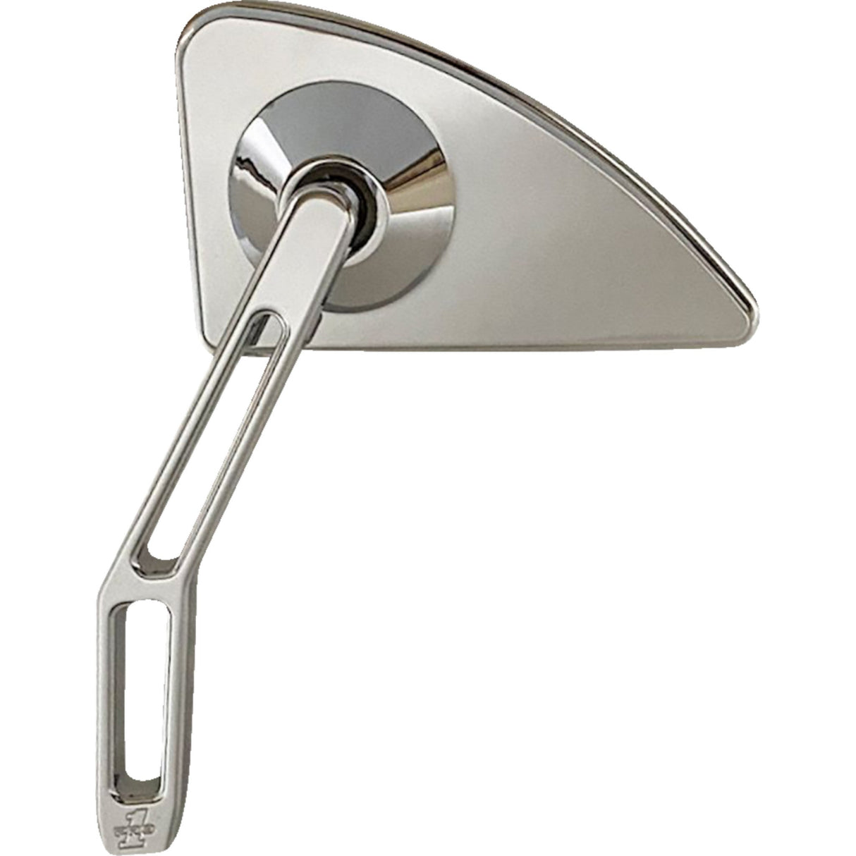 PRO-ONE PERF.MFG. 0640-1671 102120 Mini Mirror w/V2 Cut-Out Stem Mirror - Mini w/V2 Cut-Out Stem - Chrome - Left