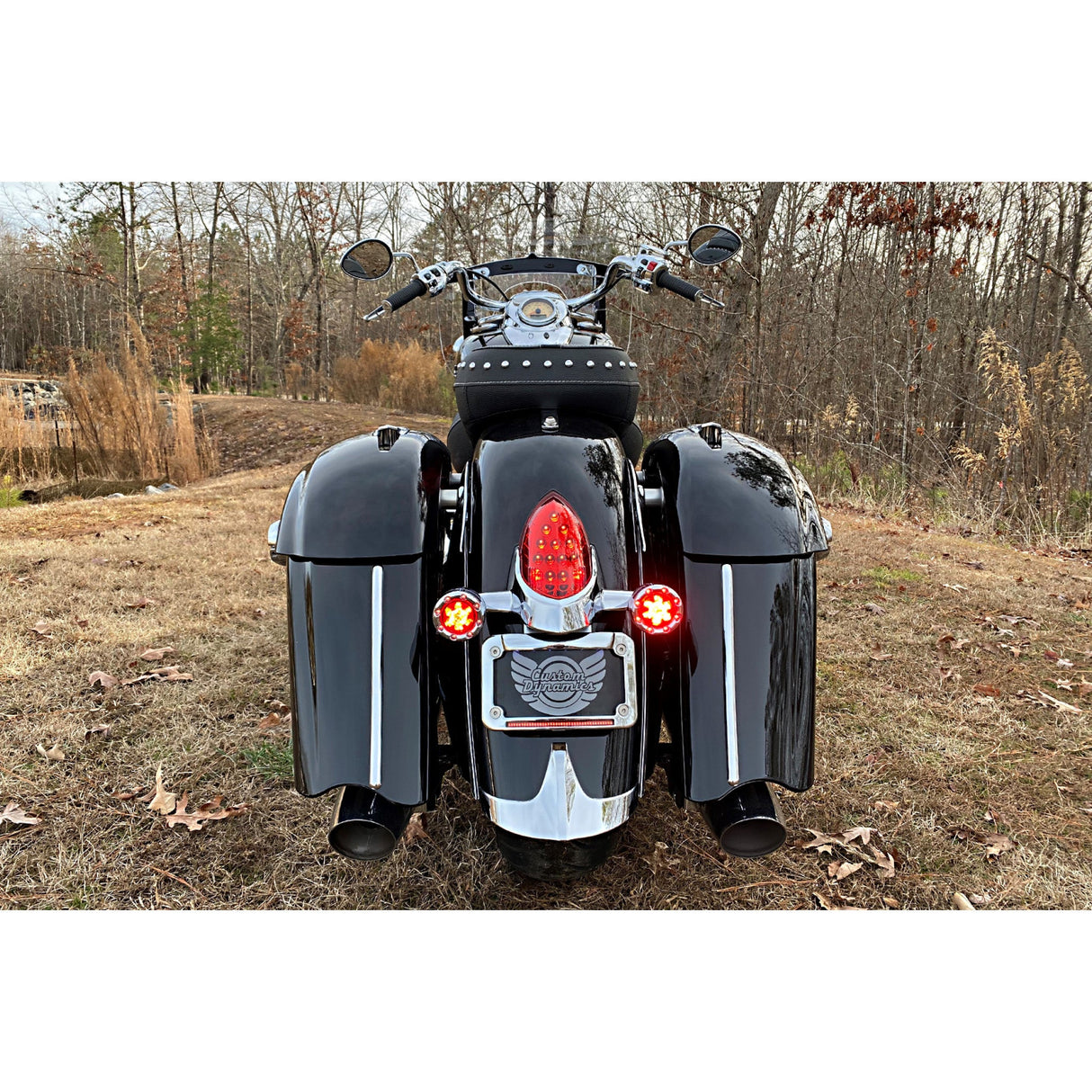 CUSTOM DYNAMICS 2020-1888 PB-BR-RR-IND-CS ProBEAM® Bullet Ringz™ LED Rear Turn Signals for Scout ProBEAM® Bullet Ringz™ LED Turn Signals - Chrome/Smoke