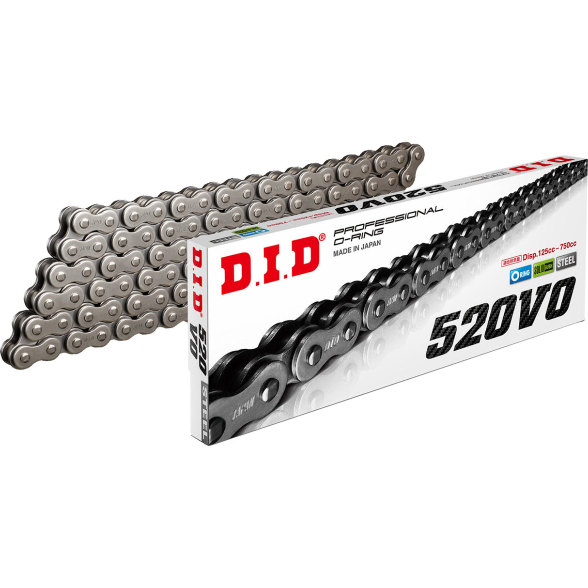 DID 1222-0384 M520VOX112FB 520VO Pro V Series O-Ring Chain 520VO - Pro V Series Drive Chain - 112 Links