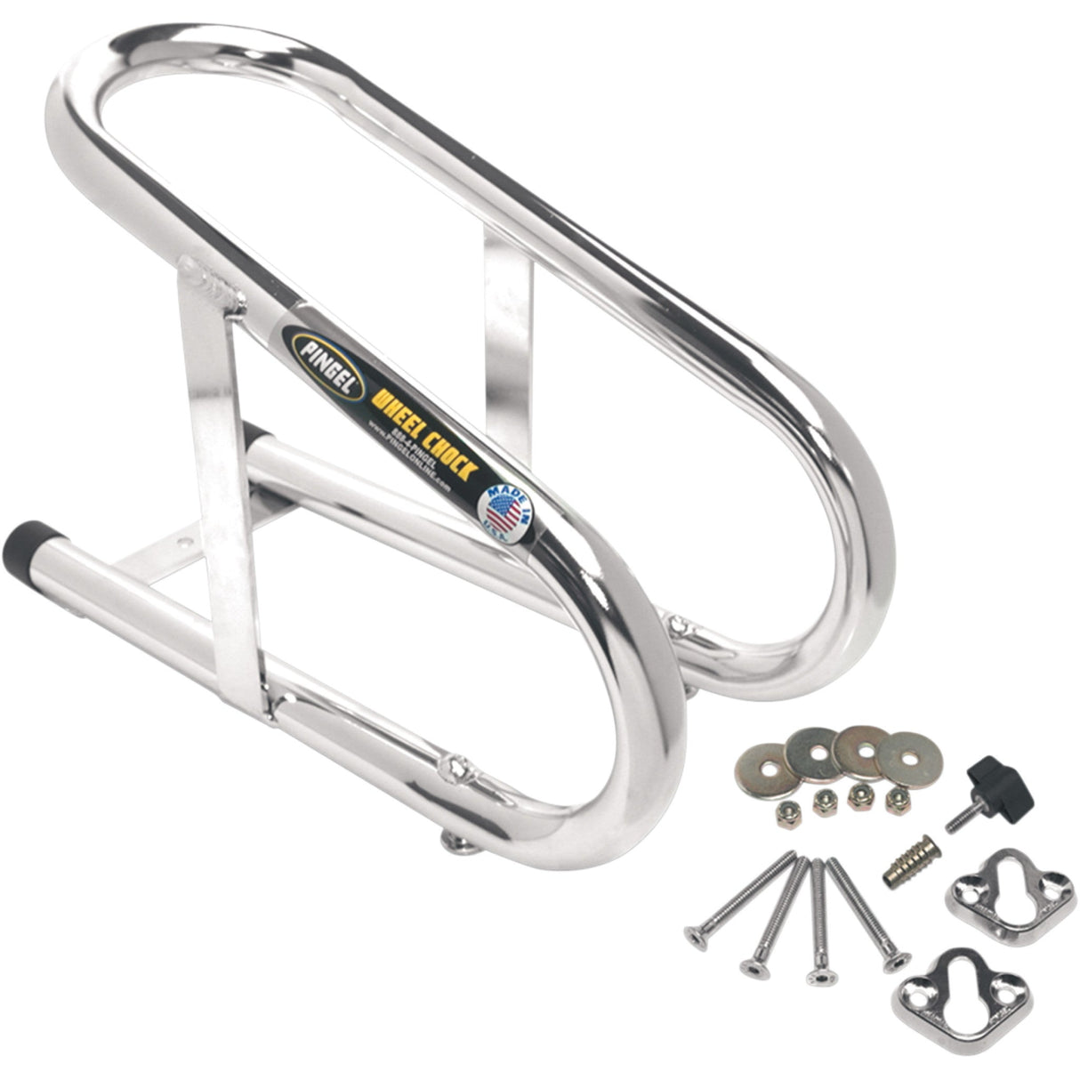 PINGEL DS390095 WC350 Removable Wheel Chock - Chrome - 3-1/2"