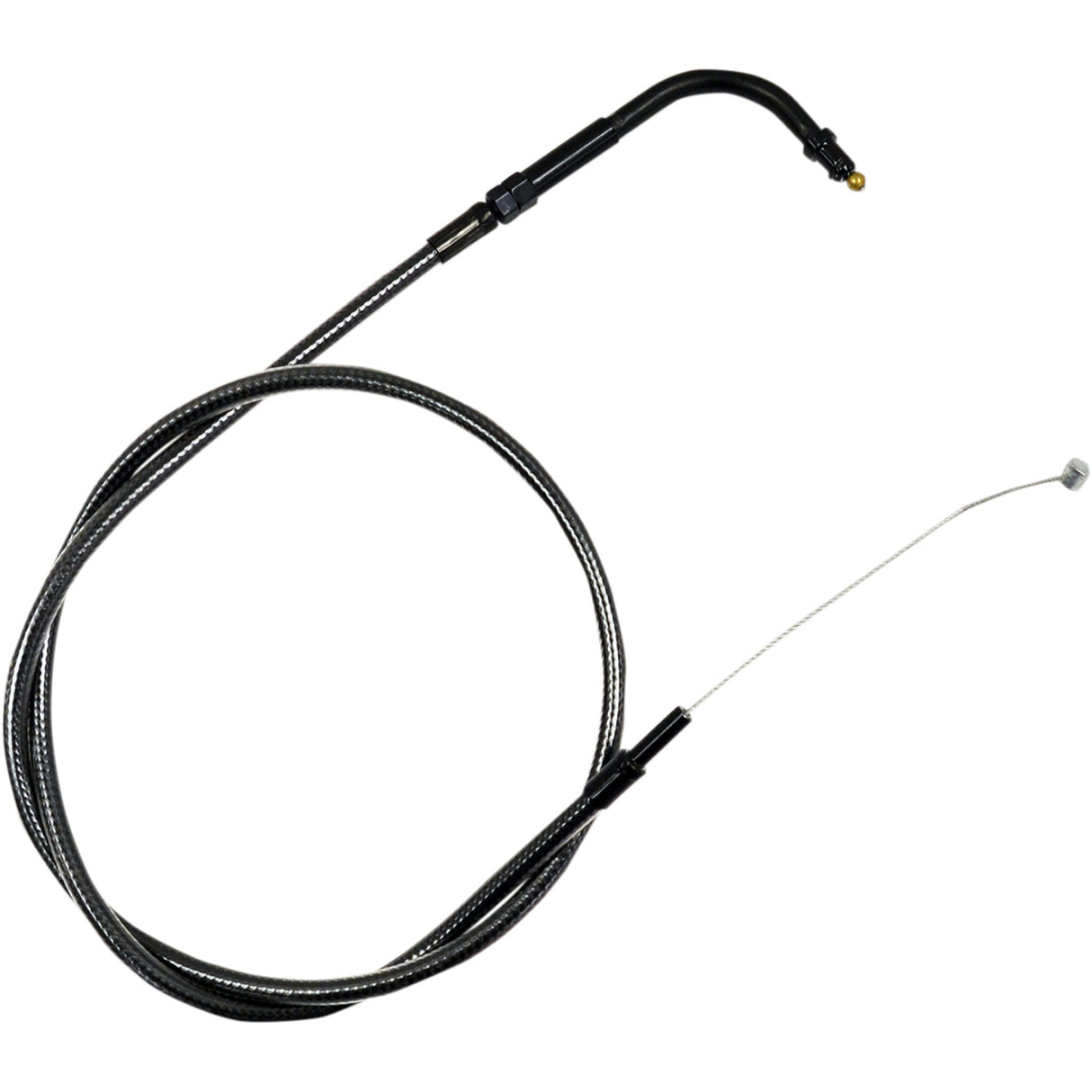 LA CHOPPERS 0650-1450 LA-8005TH13M Midnight Braided Handlebar Throttle Cable - 12" - 14"