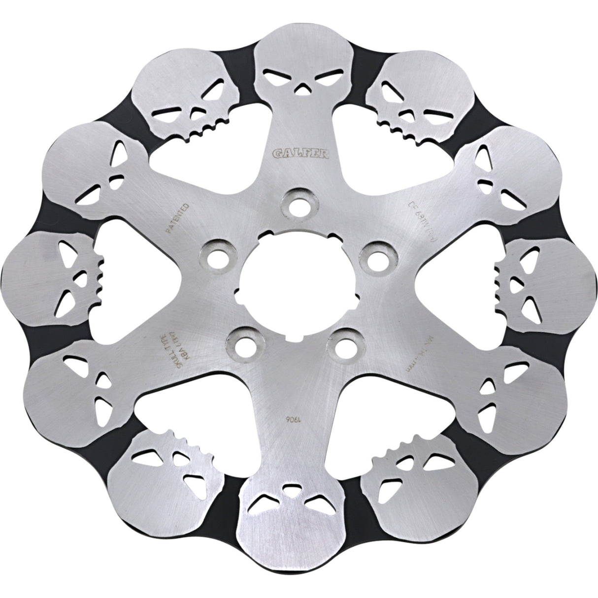 GALFER 1710-3763 DF681RH Skull Brake Rotor - Skull Rear Rotor - Solid Mount
