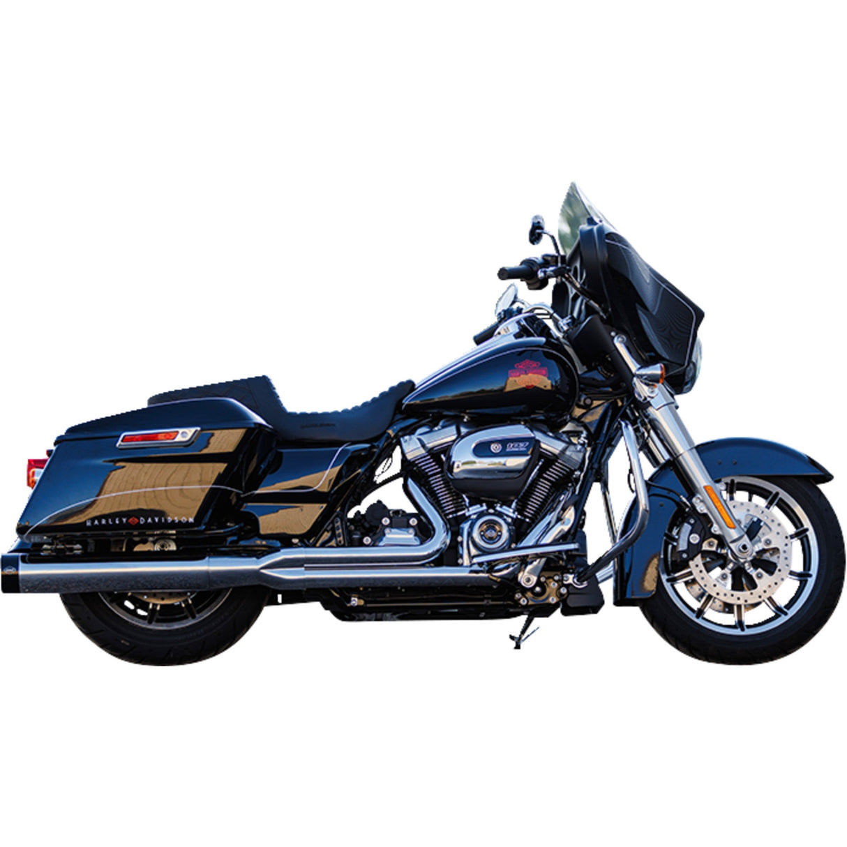 S&S Cycle 2-Into-1 Sidewinder Exhaust System 50-State Chrome M8 Touring - 550-0758 For Harley Touring 2017-2026