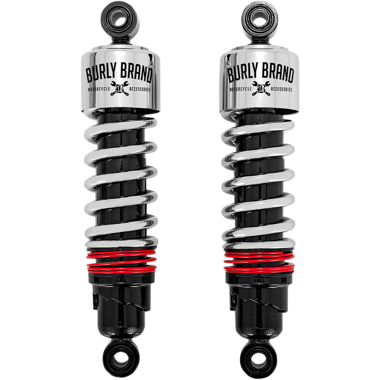 Burly Brand Slammer Plus Shocks 10.5" Chrome - B28-1204 For Harley Motorcycles 1980-2026