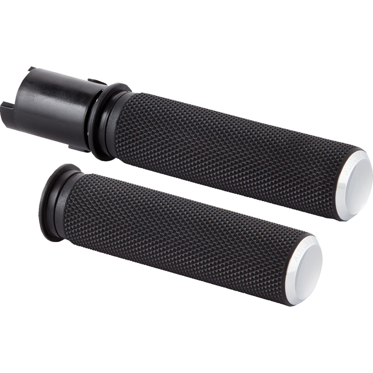 Arlen Ness Knurled Grips TBW Chrome - 500-051 For Harley Touring 2023-2026