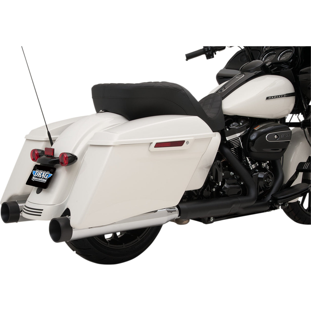 DRAG SPECIALTIES 4" Slip-On Mufflers with Billet End Caps