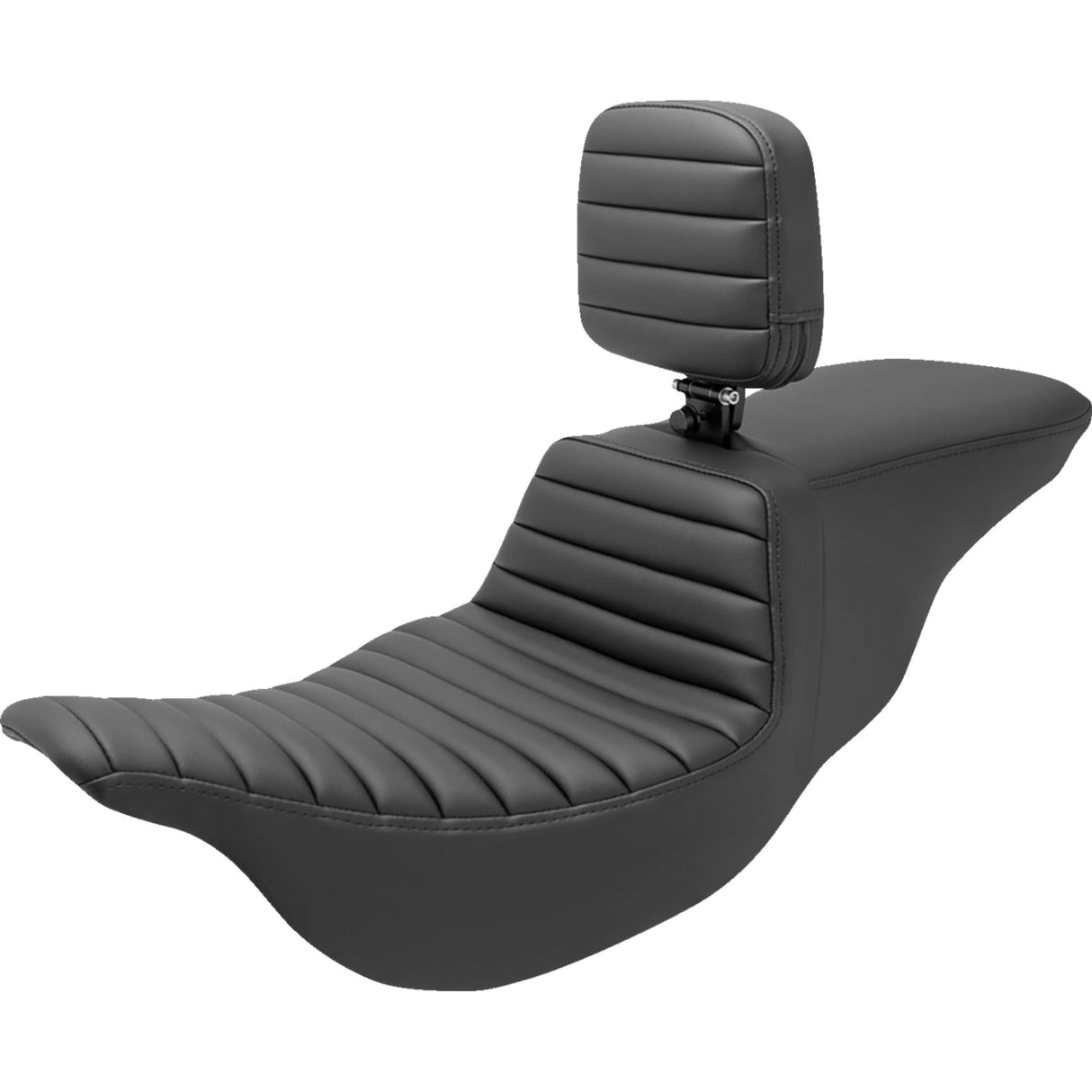 Saddlemen Tour Step-Up Seat Rider Backrest Tuck-N-Roll - 808-07B-191BR For Harley Touring 2008-2025