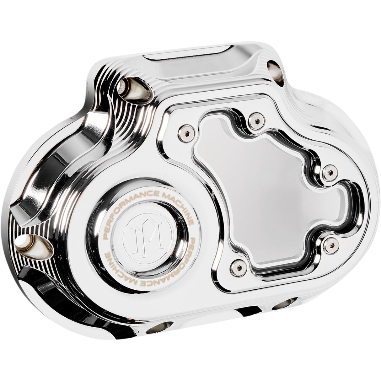 PERFORMANCE MACHINE (PM) 1107-0676 0177-2081M-CH Transmission Cover - Chrome - M8 Softail