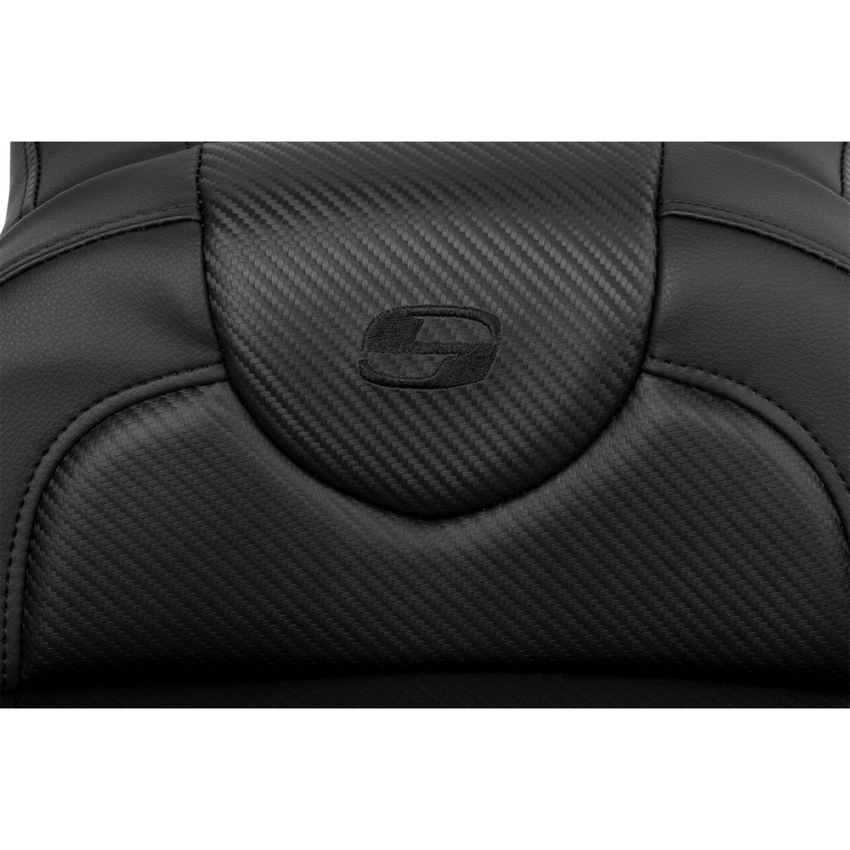 Saddlemen Roadsofa™ Carbon Fiber Seat Black Stitch Backrest - 808-07B-186B0 For Harley Touring 2008-2023