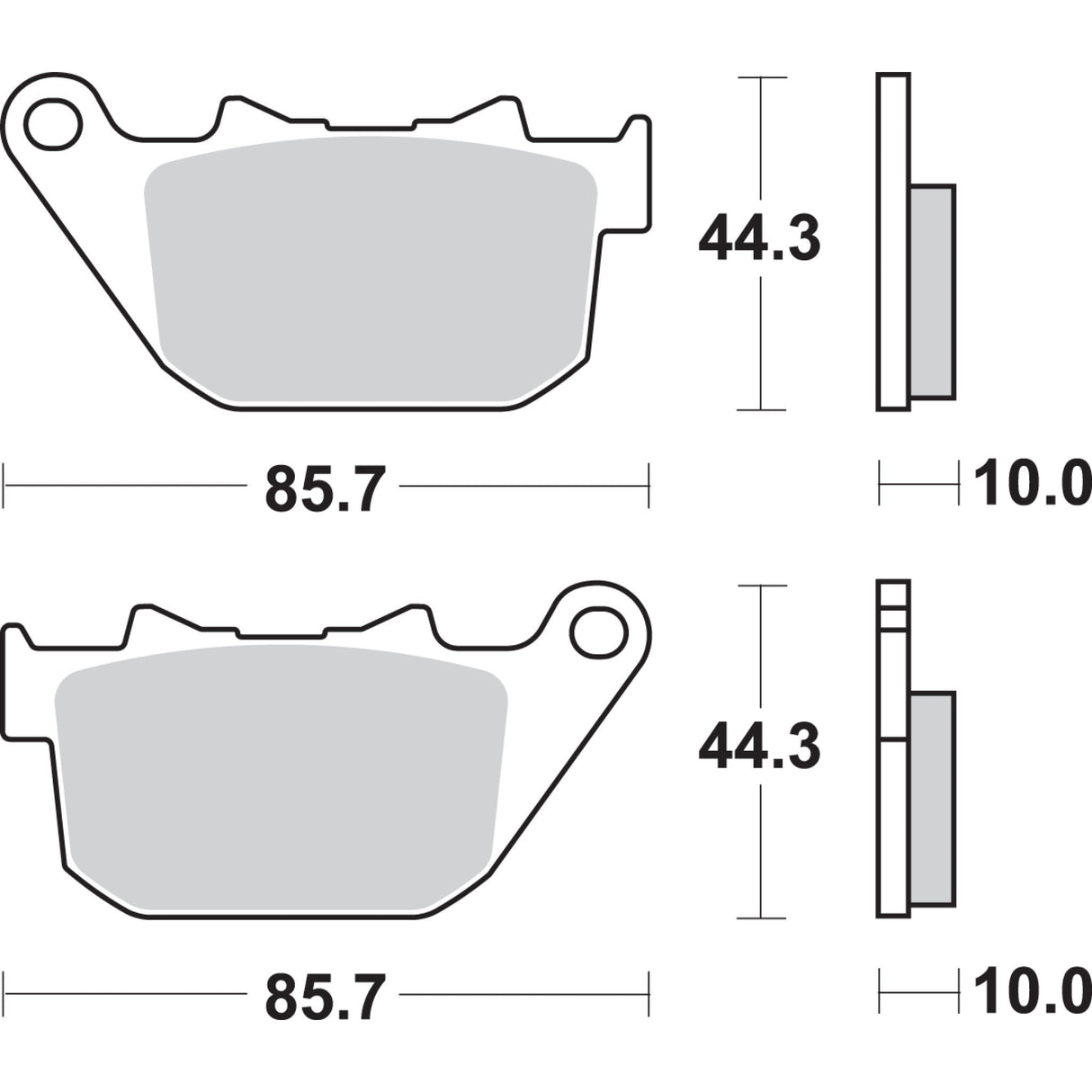 SBS HLS Street Excel Sintered Rear Brake Pads Sportster - 808H.LS For Harley Sportster 2004-2013