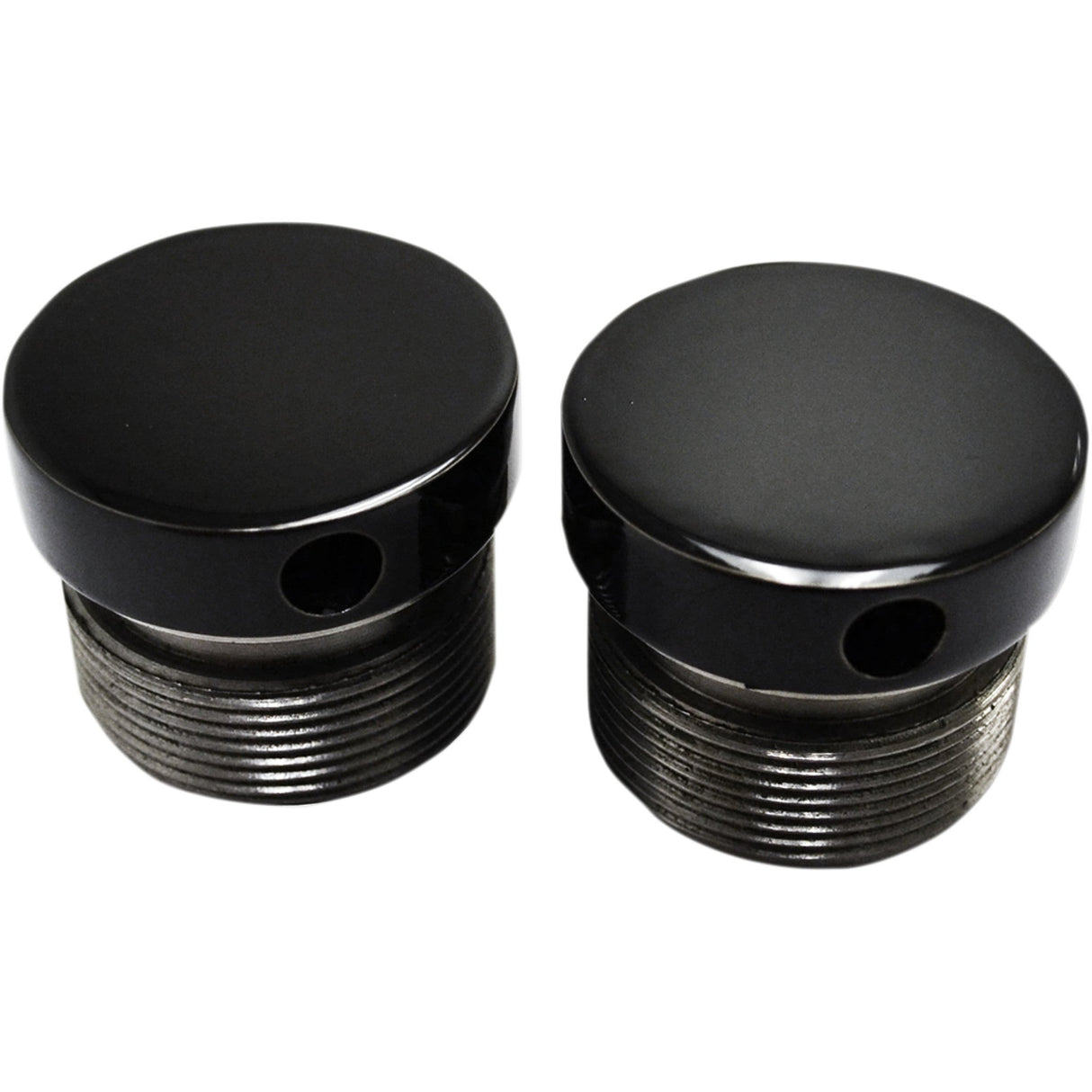 LA CHOPPERS 0404-0289 LA-7504-39B Flush-Mount Fork Caps - 39 mm - Gloss Black Powder Coat