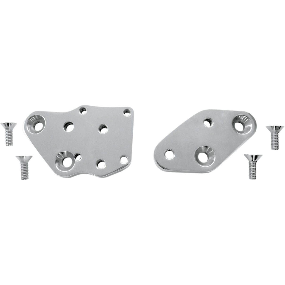 Accutronix Kick-Back Adapter Plates Chrome - FCKB103-C For Harley Softail 1984-1999