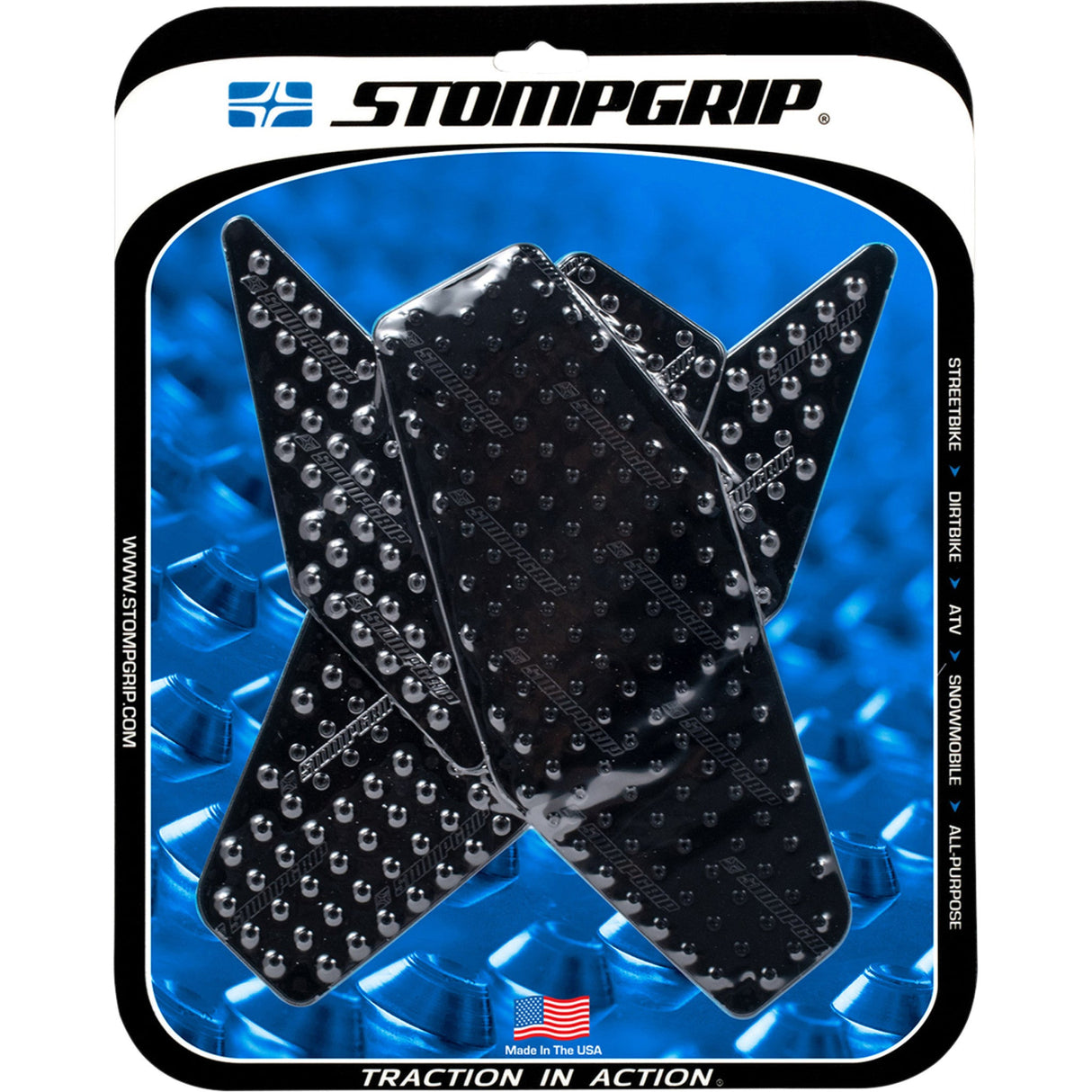 STOMPGRIP 4320-1061 55-10-0010B Volcano Profile Traction Pad Tank Kit Traction Kit - Black - Yamaha