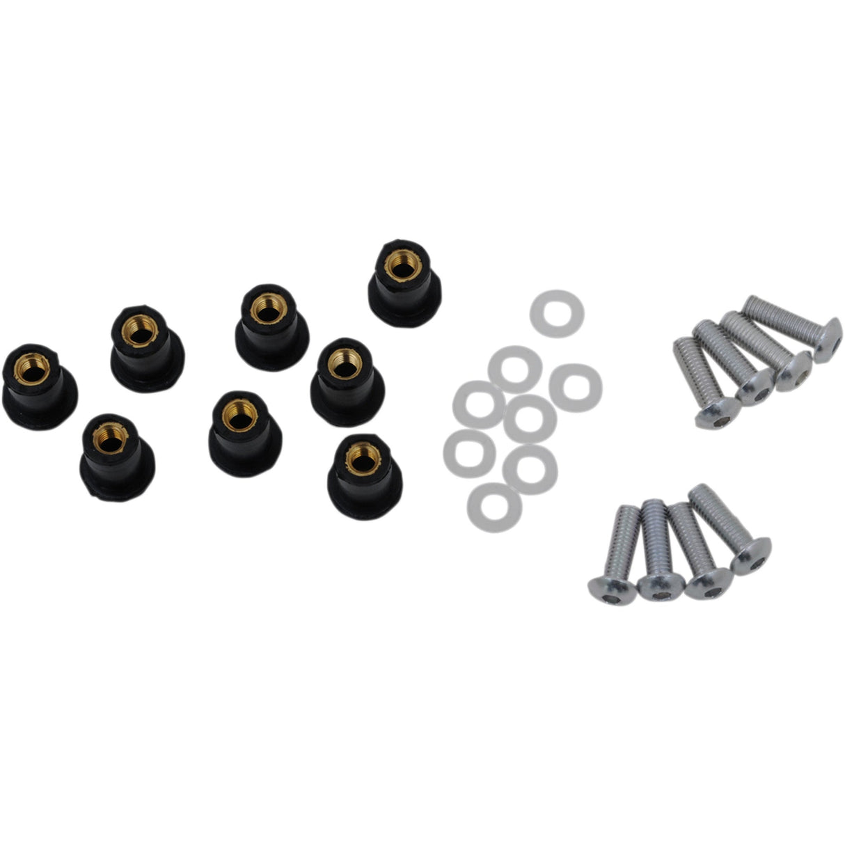 PUIG HI-TECH PARTS 2321-0411 0957P Windscreen Screw Kit silver