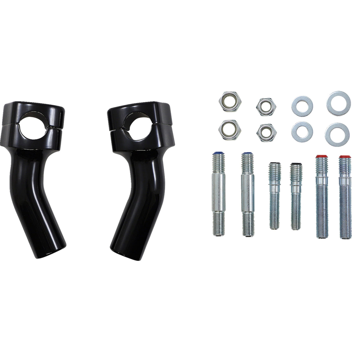 BARON 0602-0565 BA-7410B Kickback Handlebar Riser Risers - Kickback - 1" - Black