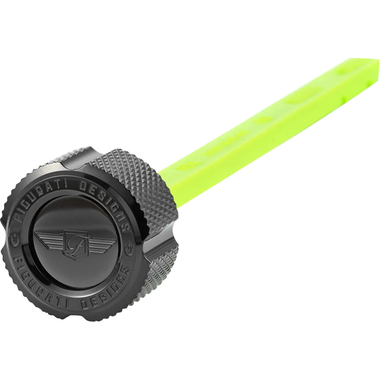 Figurati Designs Magnetic Oil Dipstick Knurled Black - FD01-MAGDSTS-KN-BLK For Indian 2014-2017