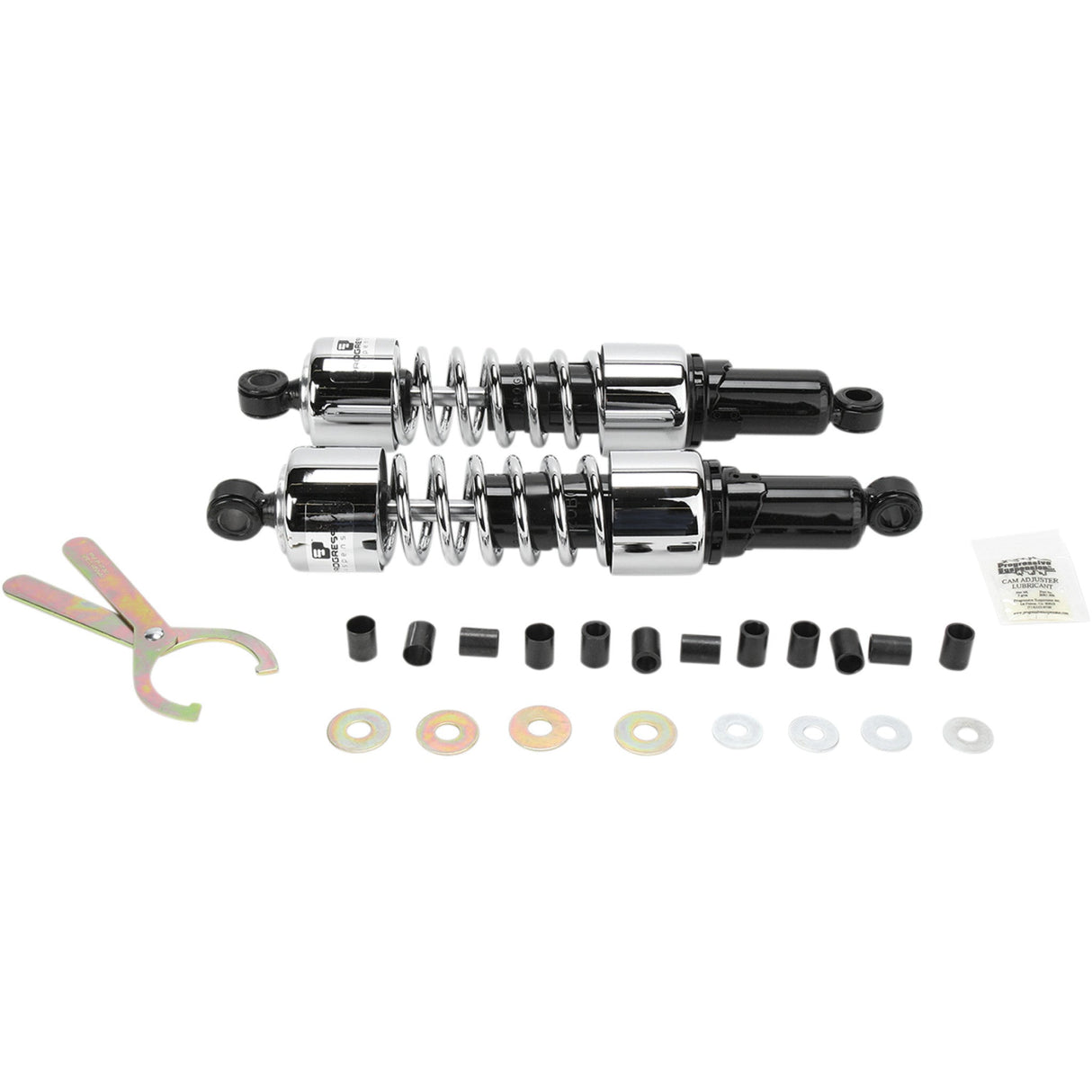 PROGRESSIVE SUSPENSION PS4220C 412-4220C 412 Series Cruiser Shocks — Standard Shocks - 412 Cruiser Series - Chrome - 14.25" - Standard