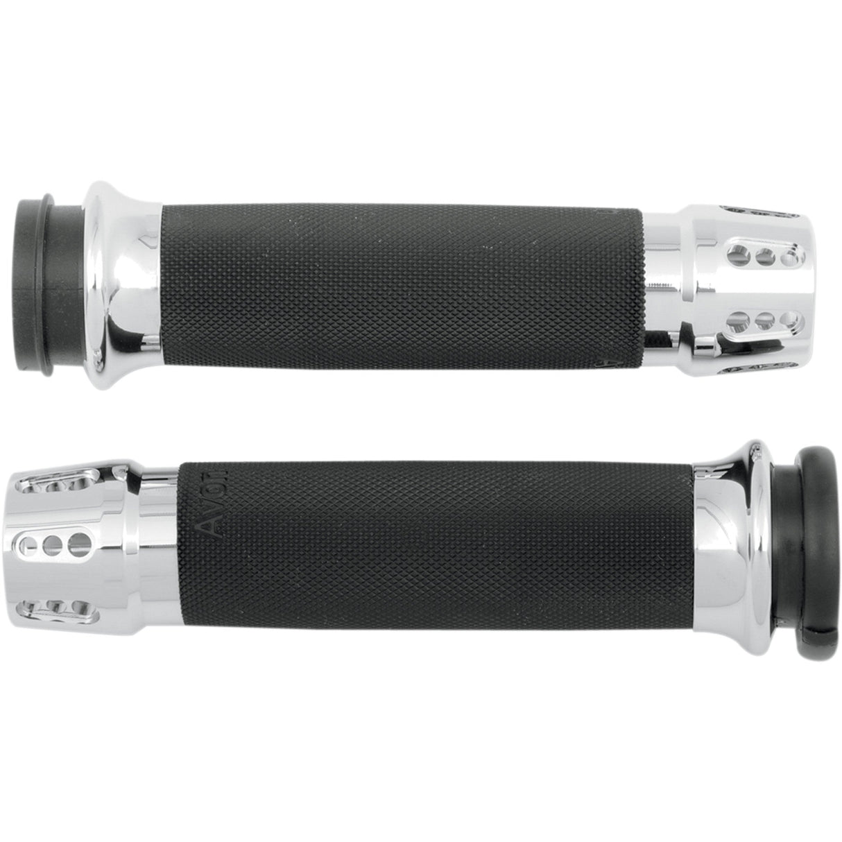 AVON GRIPS 0630-1175 CC-85-CH-FL-GAT Gatlin Custom Grips Grips - Gatlin - Custom - TBW - Chrome