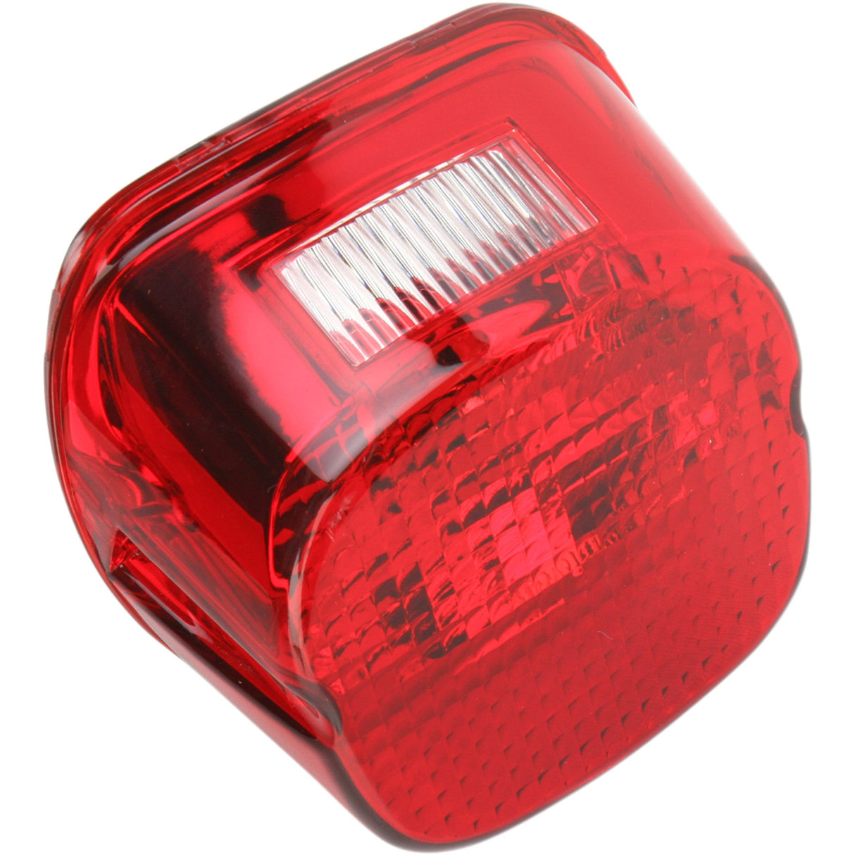 Drag Specialties Laydown Taillight Lens With Top Tag Window Red For Harley Motorcycles 2003-2024