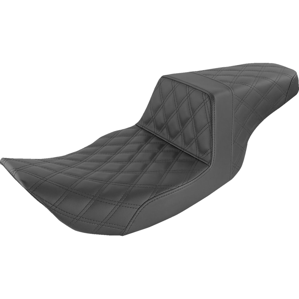 Saddlemen Step-Up Seat — Full Lattice Stitch Black - 897-06-175 For Harley Touring 1997-2007