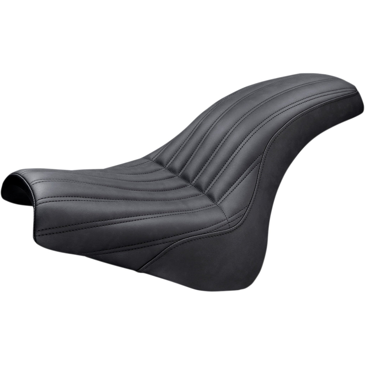 Saddlemen Knuckle 2-Up Seat Ribbed Black - 818-28-047K For Harley Softail 2018-2023