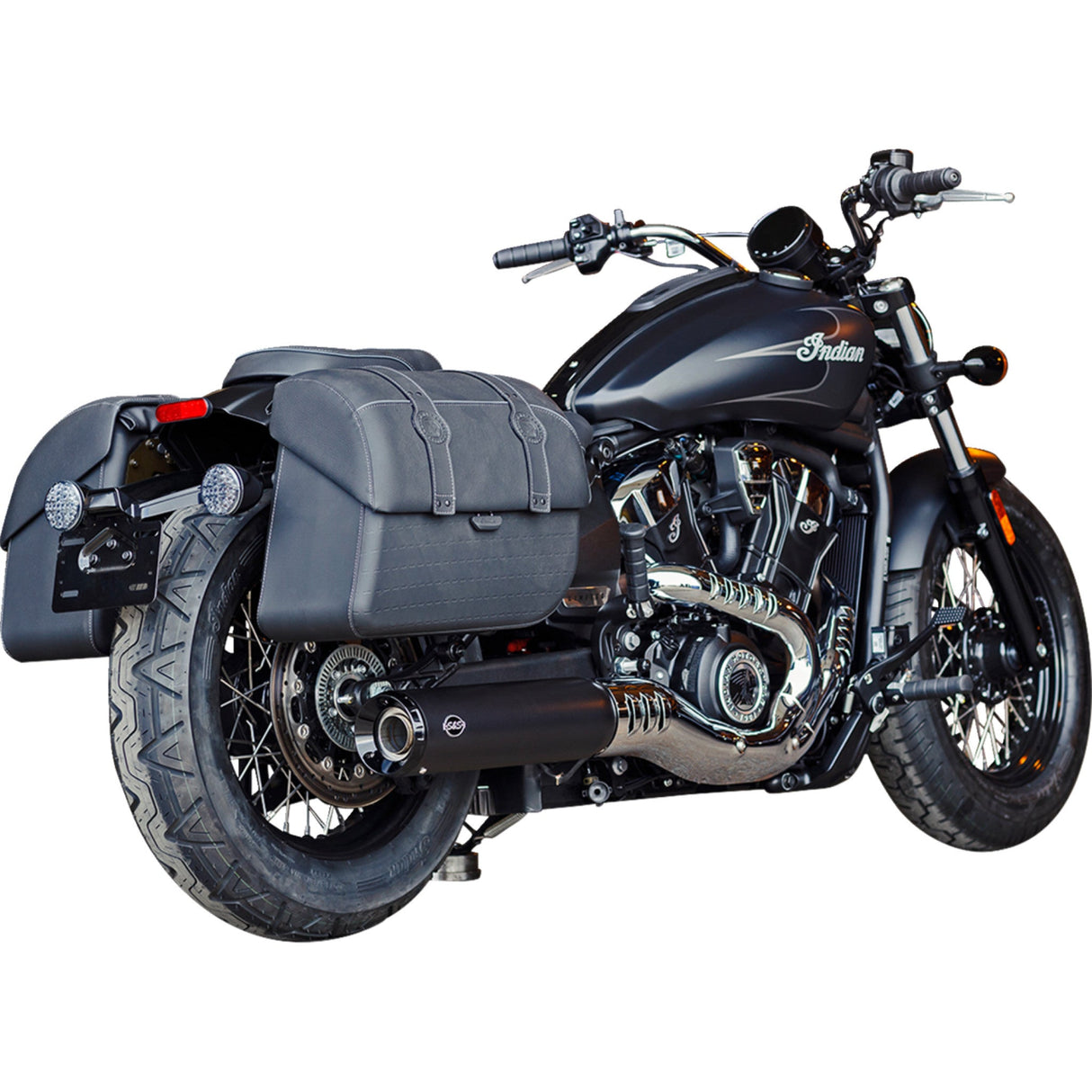 S&S Cycle Grand National Slip-On Mufflers Black 50-State - 550-1121 For Indian Scout 2025
