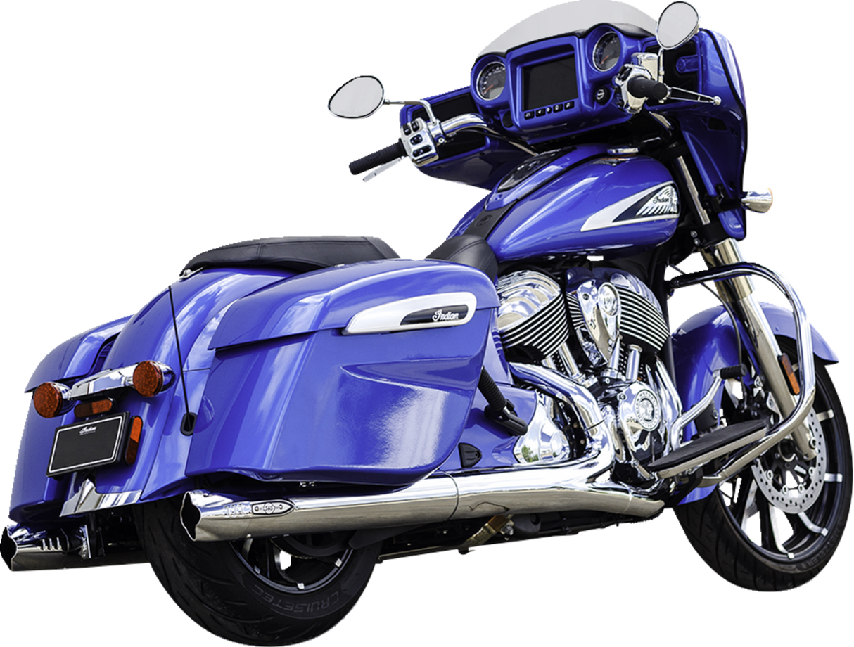 4" Broadhead Slip-On Mufflers - Fishtail - Chrome - 1801-1766