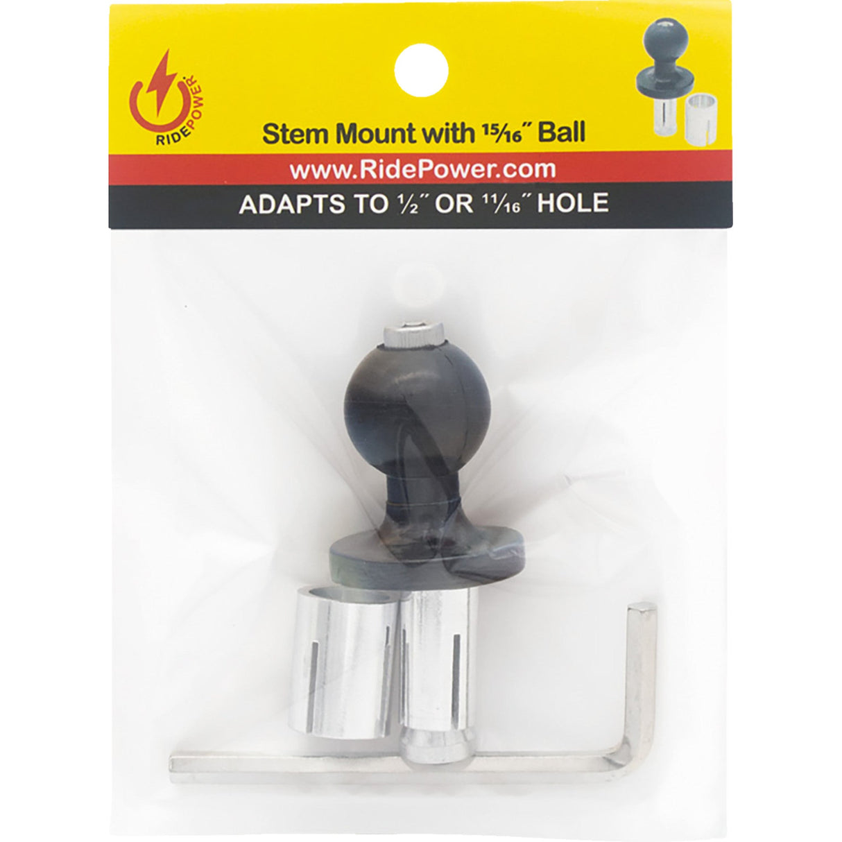 RIDEPOWER 0636-0515 RPSTEMMOUNTADPT Ball Mount Adapter Mount stem mount