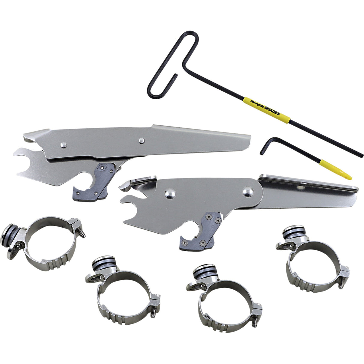 Memphis Shades Batwing Fairing Trigger-Lock Mounting Kit Polished - MEK2056 For Harley Sportster 2010-2022