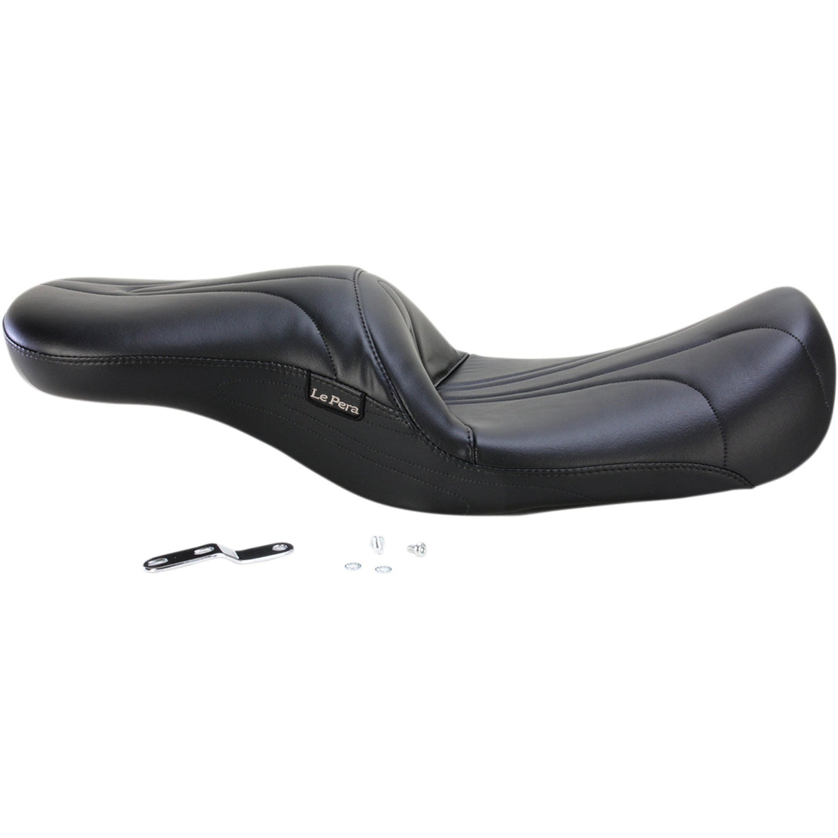LePera Sorrento 2-Up Seat Stitched Black - LK-907PY For Harley Touring 2008-2023