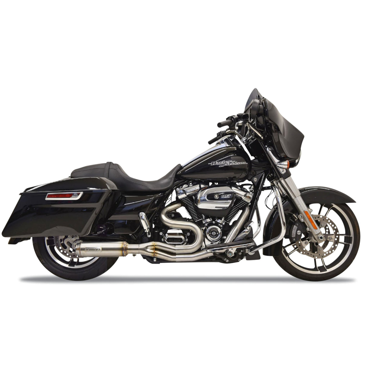 Bassani Xhaust Super Bike 2-Into-1 Exhaust System - 1F98SS For Harley Touring 2017-2026