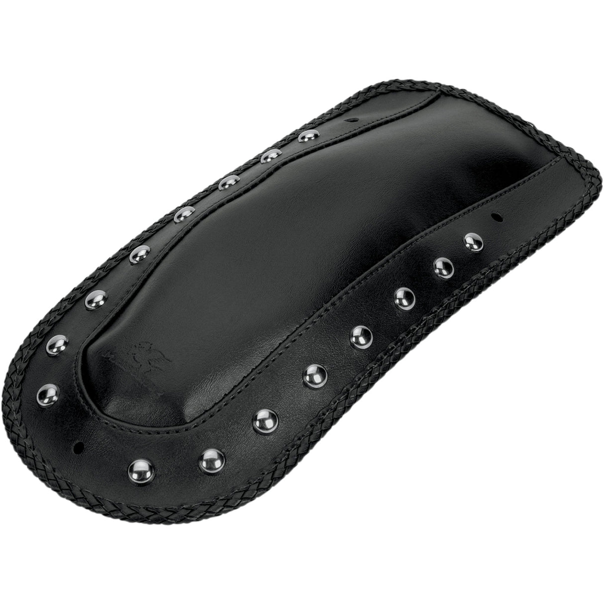 Mustang Fender Bib For Solo Seat — Studded Smooth Chrome-Studded Black HD Touring Trike - 78069 For Harley Touring 1997-2021
