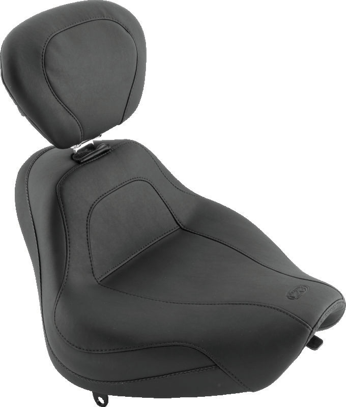 Mustang Motorcycle Mustang Fat Bob Wide Tripper Solo Seat Diamond Stitch Brown - 83014 For Harley Softail 2018-2021