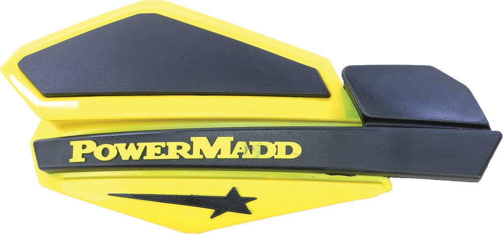 Powermadd Star Series Handguards (yellow Black) - 34206 For Harley Motorcycles 1996-2019