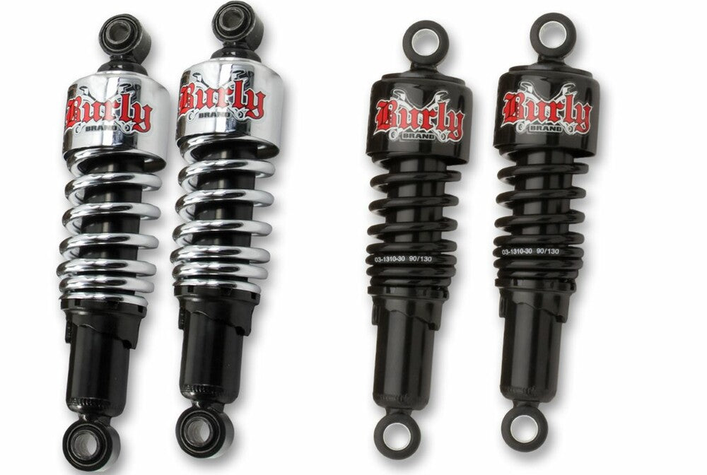 Burly Brand Slammer Shocks 10.5" CHR FXD - B28-1202 For Harley Dyna 1991-2017