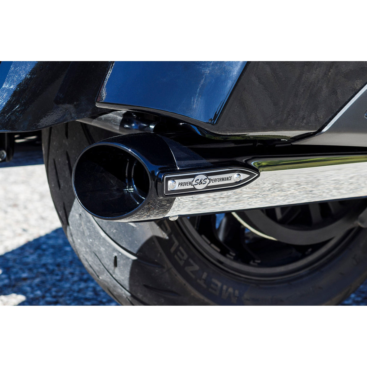 S&S Cycle 4" Broadhead Slip-On Mufflers Slash Cut Chrome - 550-1076 For Indian 2014-2022