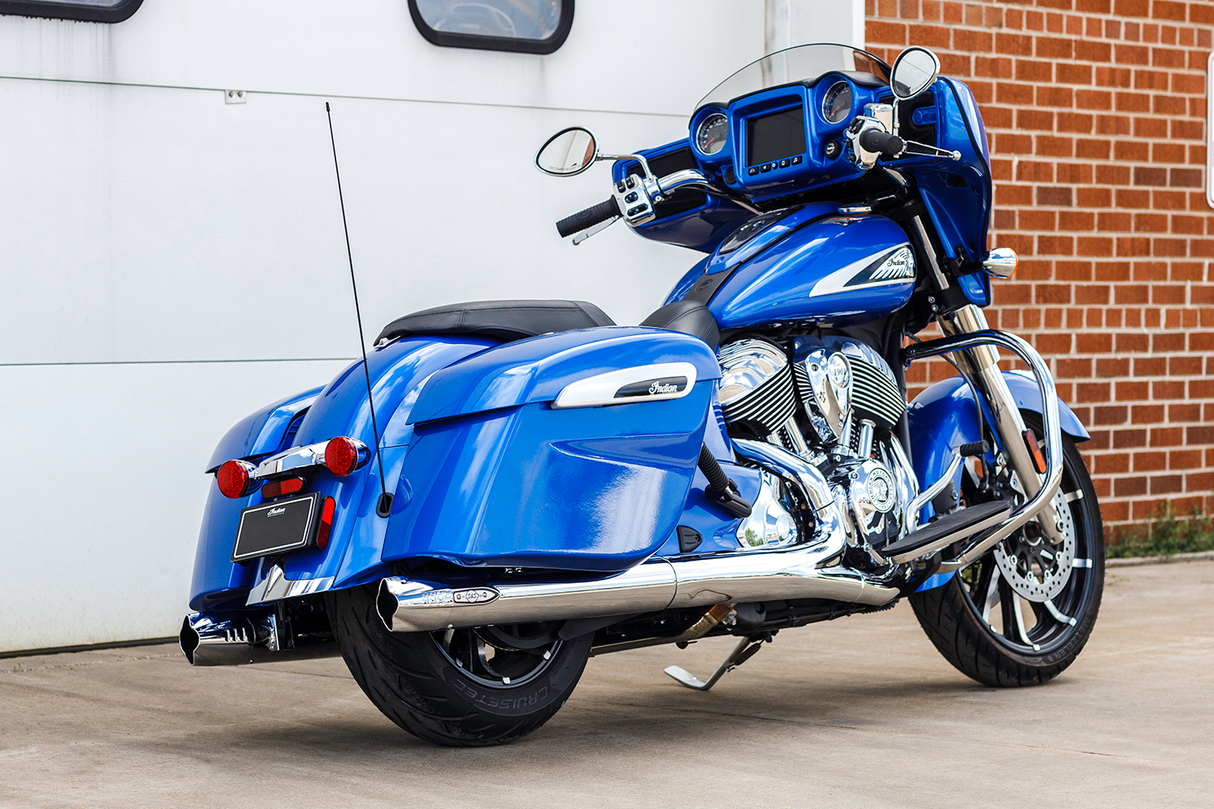 4" Broadhead Slip-On Mufflers - Fishtail - Chrome - 1801-1766