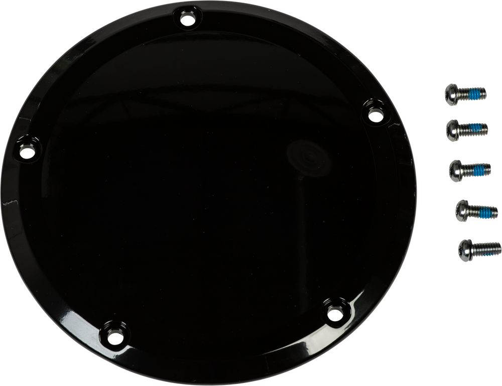 Harddrive Smooth Derby Cover Gloss Black Touring - 37-090GB For Harley Motorcycles 2015-2021