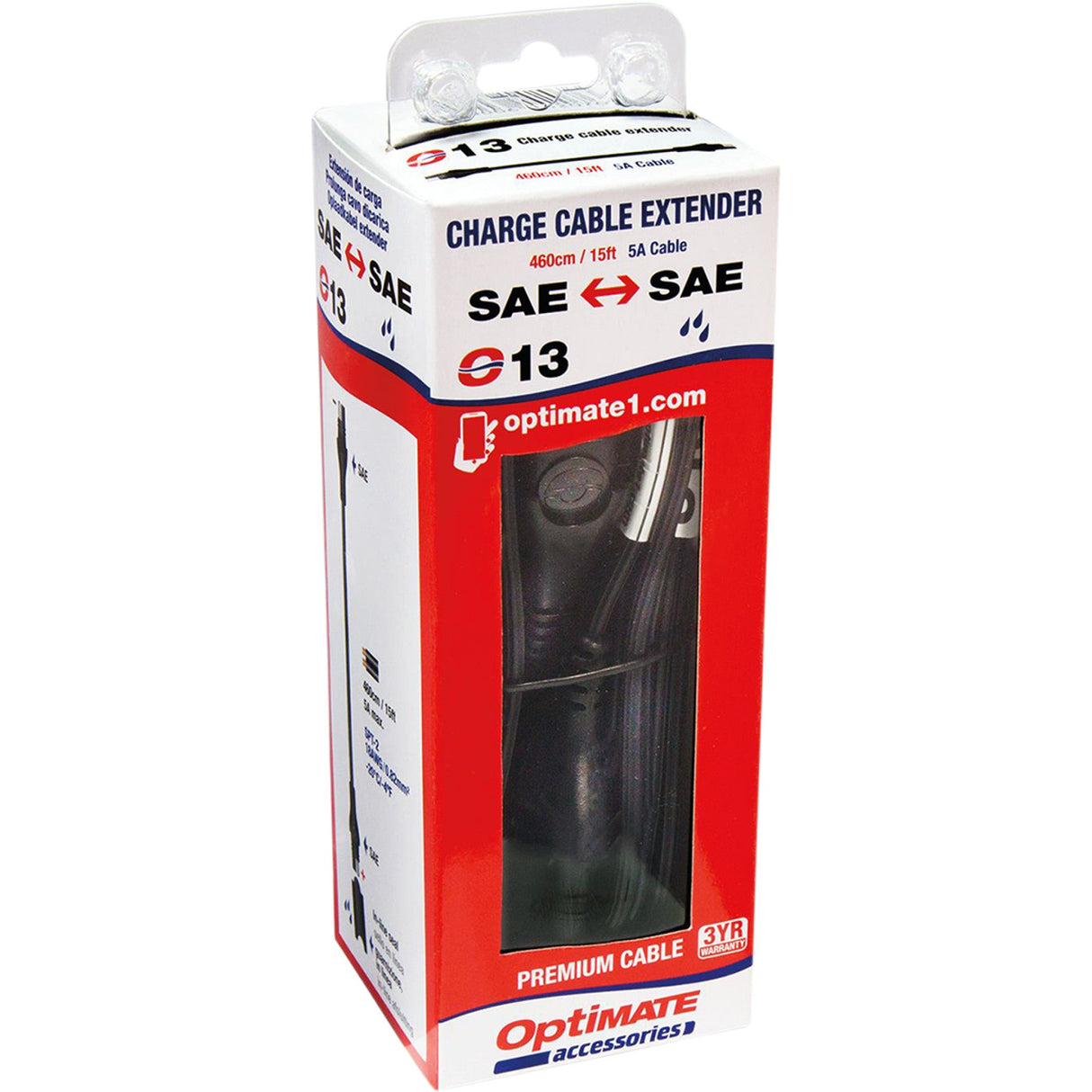 TECMATE 3807-0172 O-13 Charge Cable Extender 15' Extender - Charge Cable