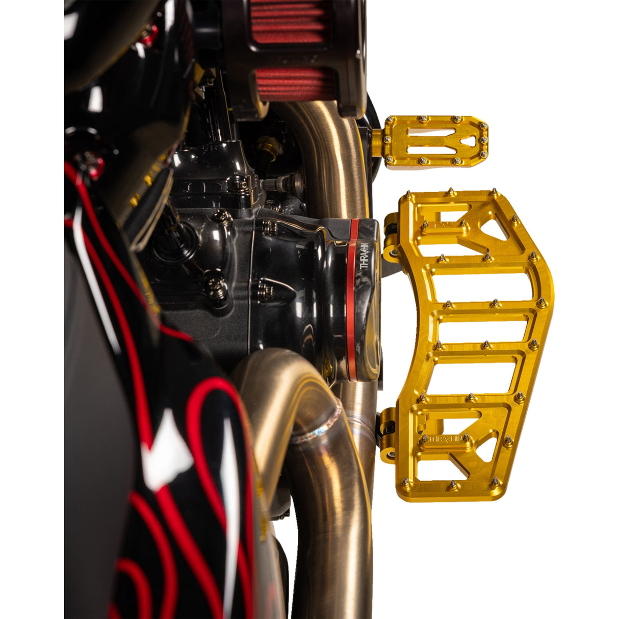 Thrashin Supply CO. Aggressor Floorboards Gold - TSC-2219-5 For Harley Touring 1984-2026