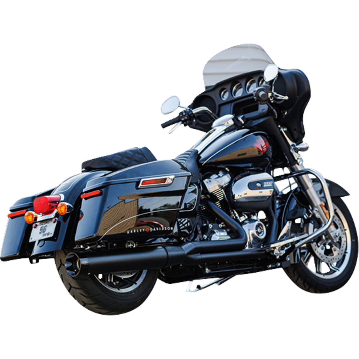 S&S Cycle 2-Into-1 Sidewinder Exhaust System 50-State Black M8 Touring - 550-0759 For Harley Touring 2017-2026