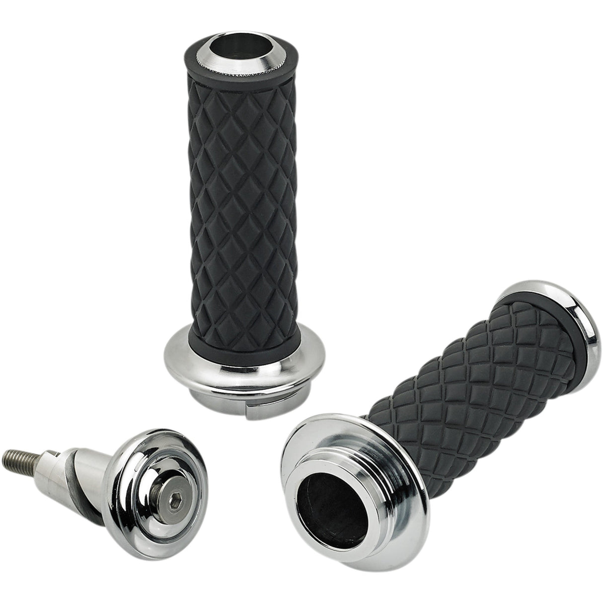 BILTWELL 0630-2323 6605-105-01 Alumicore Grips Grips - Alumicore - TBW - Chrome