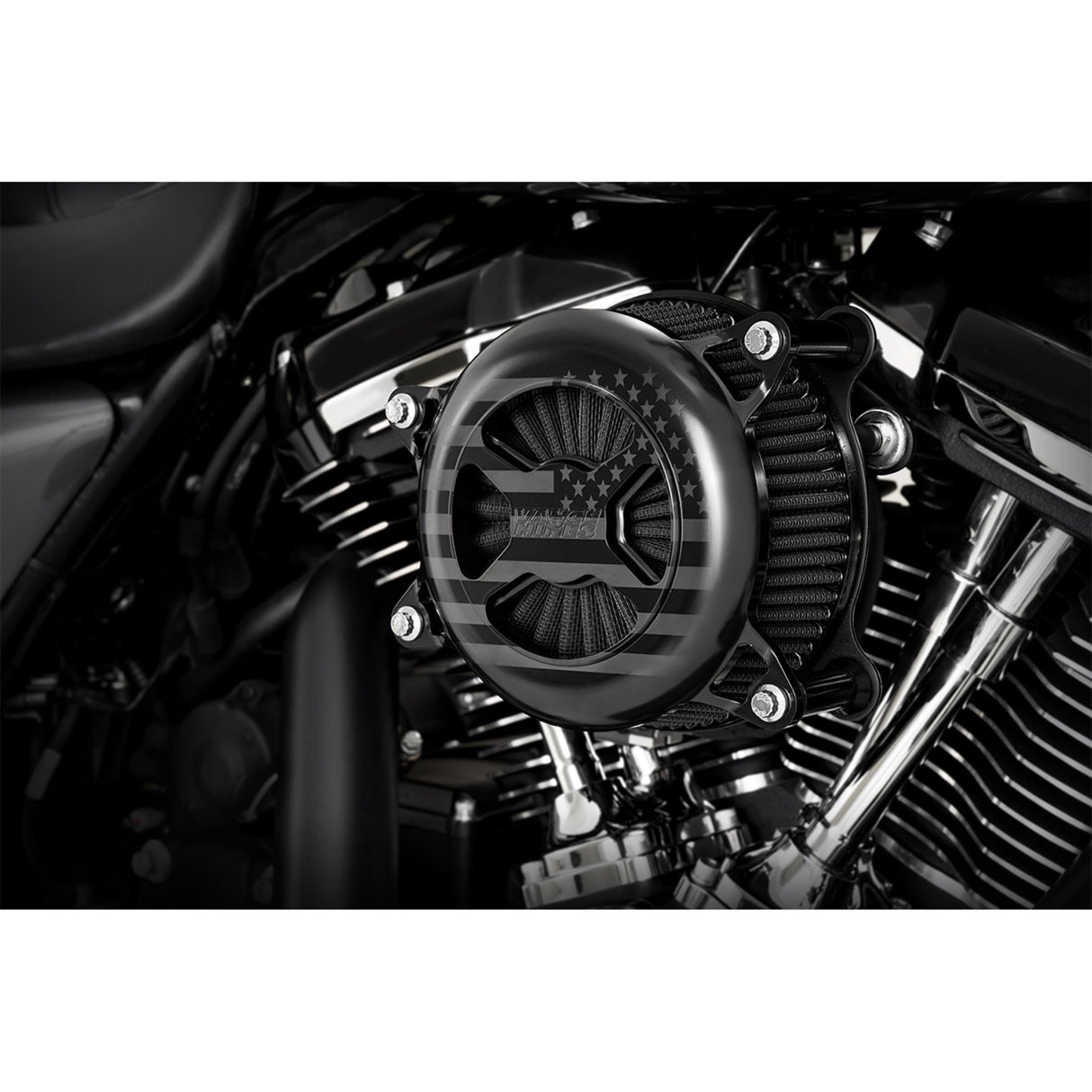 Vance & Hines VO2 America Air Cleaner Freedom Black - 42045FG For Harley Motorcycles 2017-2025