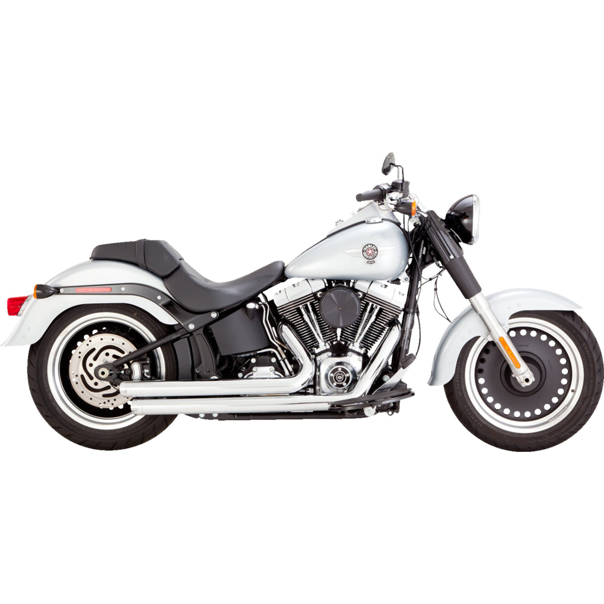 Vance & Hines Big Shots Staggered Exhaust System Chrome - 17959 For Harley Softail 1986-2009