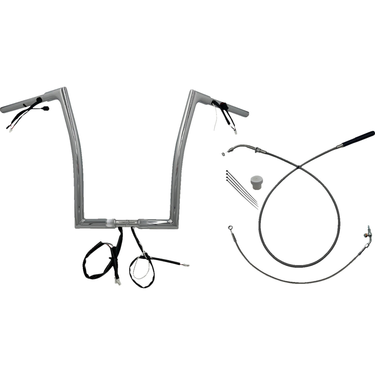 FAT Baggers INC. 1-1/4" EZ Install Flat Top Handlebar 16" Chrome - 749916 For Harley Road Glide 2023-2026