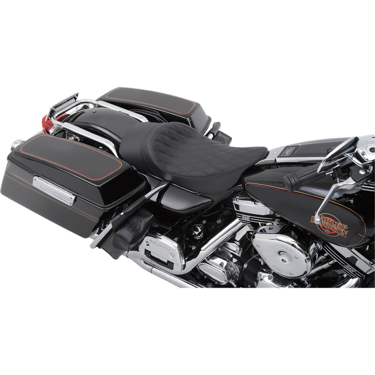 Drag Specialties Low-Profile Seat - 0801-1159 For Harley Touring 1999-2007